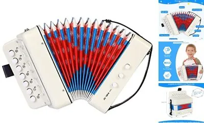  Accordion Instrument 10 Keys Button Accordion Kids Accordion Gifts White • $34.52