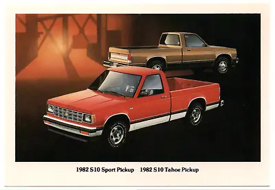 1982 Chevrolet S10 SPORT & TAHOE Pickups: NOS Dealer Promo Postcard UNUSED Ex • $10.11