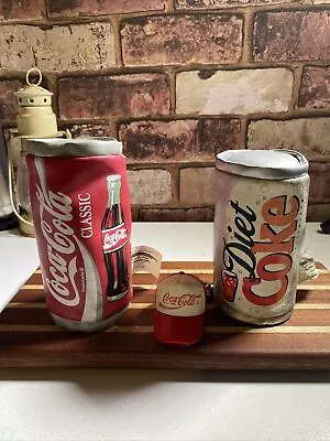£17.95 • Buy Vintage 1990s Rare Coca Cola Diet Coke Bean Bag Cans Baseball Cap Whistle