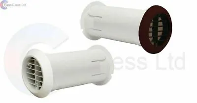 4  Manrose Deluxe High Rise Vent Ducting External White Brown Extractor Fan • £30.99