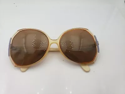 Vintage Silhouette Yellow Pearl Oval Sunglasses FRAMES ONLY Austria • $18