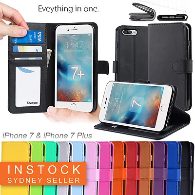 $6.49 • Buy Premium Leather Wallet TPU JELLY Case Cover For Apple IPhone X 5S 6S 7 & 8 Plus