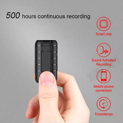 500 Hours Recording Mini Voice Activated Recorder Hidden  Listening Device • $8.54