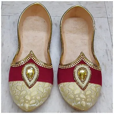 Men's Mojari Indian Traditional Jutti Wedding Shoes Partywear Punjabi Khussa • $49.99