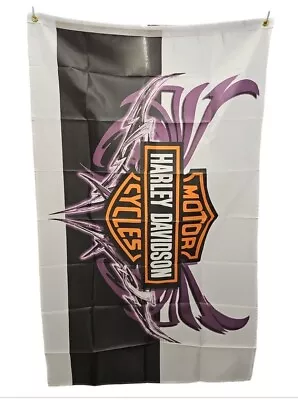 HARLEY DAVIDSON Flag Banner 3'X5' MOTORCYCLE MAN CAVE: FAST FREE SHIPPING~NEW! • $12.99