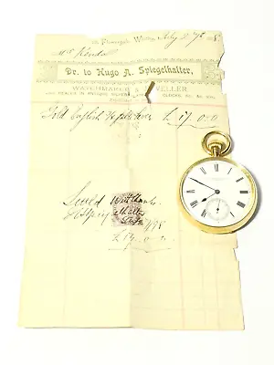 1896 18ct Gold Pocket Watch H.A. SPIEGELHALTER WHITBY With Receipt Fully Working • £5500