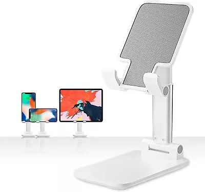 BoYata Cell Phone Stand Aluminum Alloy Adjustable Desk Foldable Phone Holder  • $11.99