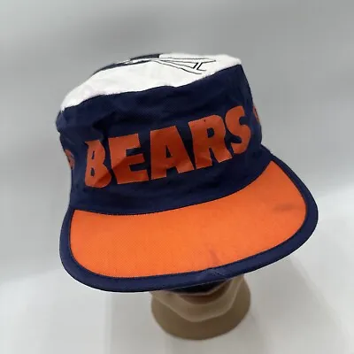 Vintage Chicago Bears 100% Cotton Painters Cap Hat NFL Football • $14.40