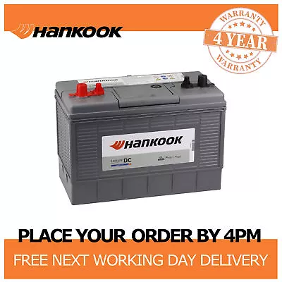 Hankook DC31 Leisure Battery Deep Cycle 12V 100Ah For Caravan Boat & Motorhome • £93.08