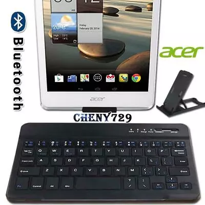 £8.99 • Buy For 7  8  Acer Iconia Tablet Slim Wireless Bluetooth Keyboard + Stand Holder
