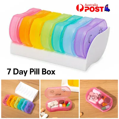 Weekly 7 Day Pill Box Medicine Storage Tablet Container Case Organizer Dispenser • $13.38