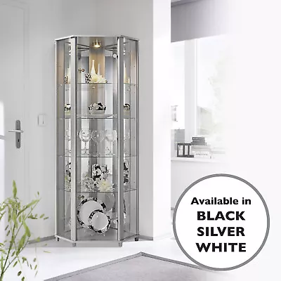 HOME Corner Glass Display Cabinet - Flat Or Assembled DISPLAYCABINETSUK • £458