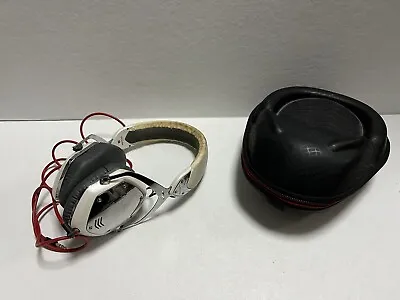 $49.99 • Buy V-MODA Crossfade LP Headband Headphones - Black Case White Headphones As Is Read