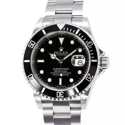 ROLEX Submariner Date 40mm Stainless Steel Black Dial 16610 • $7760