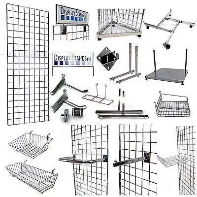 £15.29 • Buy Grid Panel Chrome Retail Shop Display - Accessories Hooks For Gridwall (e3ml2)