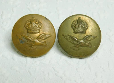 £2.99 • Buy 2x WWII Royal Air Force Brass Uniform Buttons 25mm J.R Gaunt London