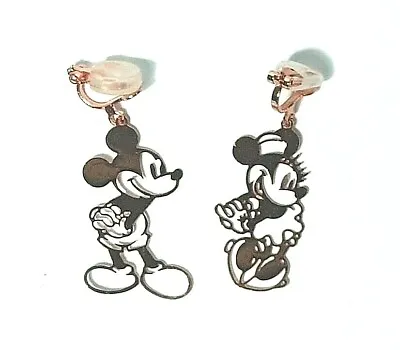  Disney Mickey Minnie Mouse Earrings Classic Rose Gold Woman Girls Fashion Kids • $15.98