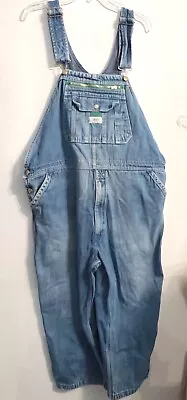 Liberty Men's Size 46 X 32 Bib Overalls Carpenter Farmer Adult Jeans Medium Wash • $24.97