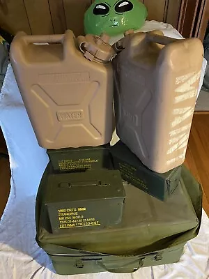 Genuine Army Surplus Cargo Bag With 2 LCI  5 Gal Watergerryand 3 M2A1ammo Cans • $99