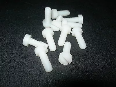 £3.79 • Buy 10 Pack M2 M2.5, M3, M3.5, M4, M5 M6 NYLON (Plastic) Cheese Head Bolts Screws  