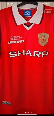 Adult Manchester United 1999 TrebleWinning Season Home Shirt. • £80