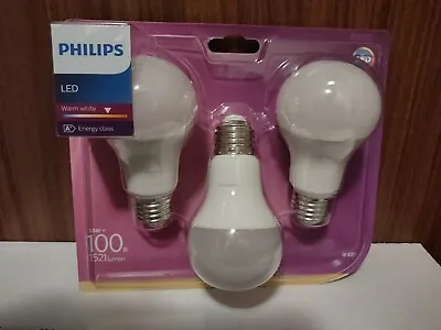 Led Light Bulbs Philips 13w (100w) E27.  Warm 18pcs !!! 2700K. 1521 Lm. • $135