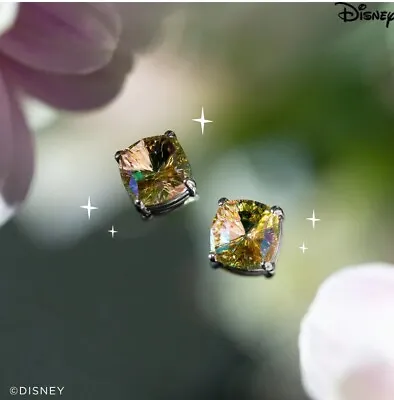 Origami Owl DISNEY MYSTIC SQUARE STUD EARRINGS Luminous Green - Sold Out • $19.95