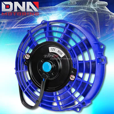 7  12v Electric Slim Push/pull Blue Engine Bay Cooling/radiator Fan+mounting Kit • $21.55