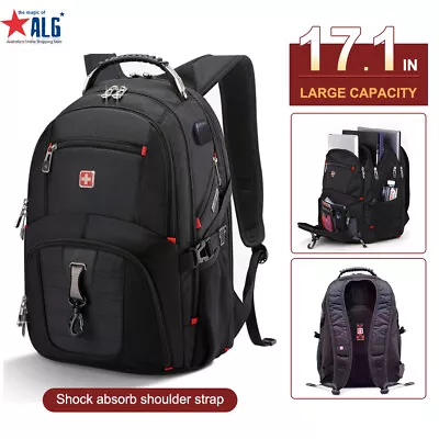 17  Swiss Gear Dustproof Laptop Travel Shoulder School Bags Macbook Backpack  • $49.95