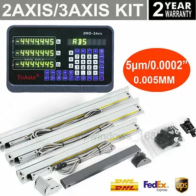 3Axis 2Axis Digital Readout DRO Display & Linear Scale TTL Glass Sensor Kit CNC • $212.40