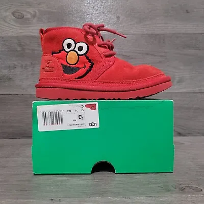 UGG Sesame Street Elmo Size 13c Red Boots Suede • $29.99