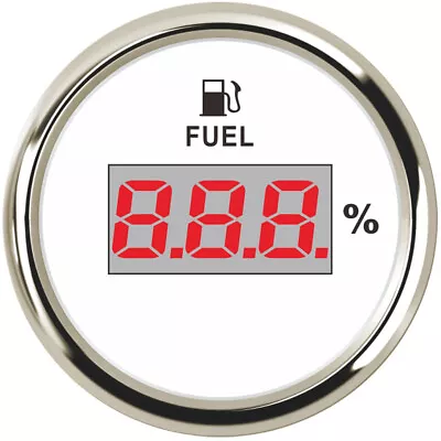 52mm 2-1/16'' Fuel Level Gauge 240-33ohms Digital For Car Truck Marine UTV White • $22.34