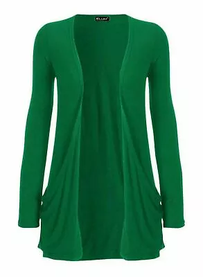 £7.49 • Buy Womens Ladies Girls Long Sleeve Boyfriend  Top Open Pocket Cardigan 8-26