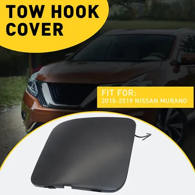 For 2015-2019 Nissan Murano Tow Hook Cover Front Bumper Black Car Accessories 2X • $9.99