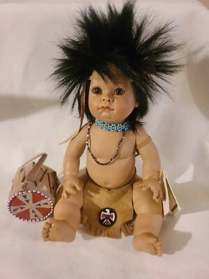 $79.95 • Buy VTG Val Shelton  Wolfe  Porcelain Indian Boy 11  W/ Drum