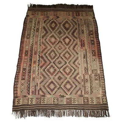Huge Antique Liberty's London Aztec Kilim Rug Carpet 380 X 250 Cm With Receipt • £5950