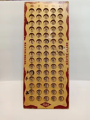 Vintage Bingo Board To Hold Balls Made In 1940's • $12.95