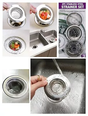 £0.99 • Buy Sink Strainer Kitchen Basin Food Waste Bathroom Cover Hair Trap Filter Drain Net