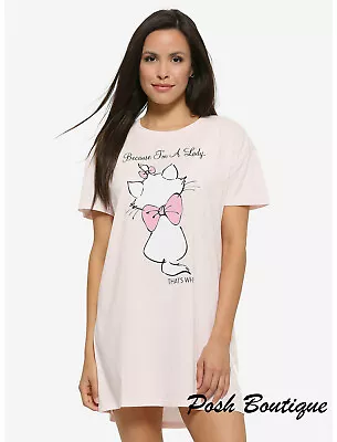 NWT Disney Womens Marie Cat Aristocat Pajama Nightgown Gown Sleep Shirt S M L XL • $19.74