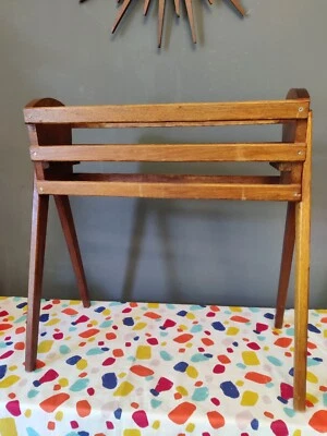 £20 • Buy Vtg Retro Mid Century Wooden Leg Trough Planter Plant Stand 56cm 