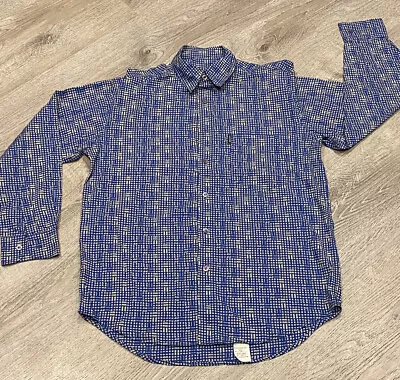 Moschino Mens Shirt Small Blue All Over Print Long Sleeve Vintage Y2K • $79.99