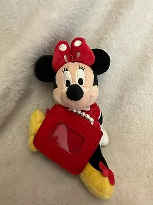 Disney Store Small Minnie Mouse Holding Tiny Picture Frame Soft Toy Plush • £8.50