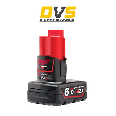 Genuine Milwaukee M12b6 M12 6.0ah Red Lithium-ion Battery • £63.95