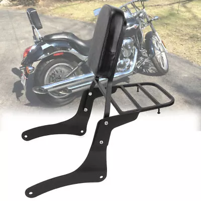 Backrest Sissy Bar Pad W/ Luggage Rack For Kawasaki Vulcan 900 VN900 1996-2018 • $95.56