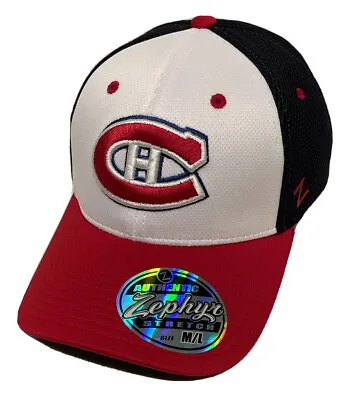 Zephyr NHL Montreal Canadiens  Foamy  Curved Bill Stretch Fit Hat BRAND NWT • $34.99