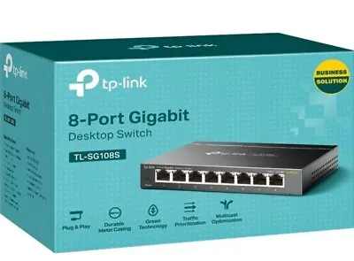 TP-Link TL-SG108S 8 Port Gigabit Ethernet Switch TLSG108S • $16