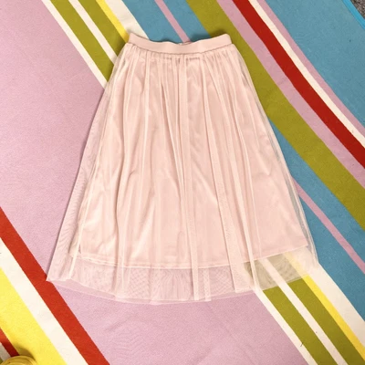 £8 • Buy Light Pink Tulle Mesh Petticoat Skirt Layered Lined Uk 10 Elastic Waist Net Midi