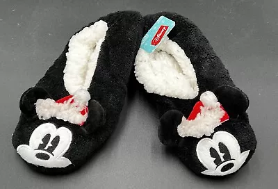 New With Tags -disney Mickey Mouse Christmas Fuzzy Slippers • $9.99