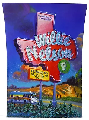 $29.95 • Buy Fillmore Auditorium WILLIE NELSON (2003) Concert Poster F554 Chris Peterson