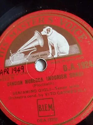 Beniamino Giglicancion Moresca/casarellahmv DA1924april 194978rpm • $18.65